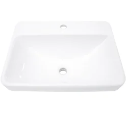 Nantucket Sinks 23-Inch 1-Hole Rectangular Drop-In Ceramic Vanity Sink DI-2317-R1