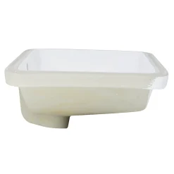 Nantucket Sinks 23.5-Inch Rectangular Undermount Ceramic Vanity Sink UM-2112-W in White
