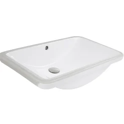 Nantucket Sinks 23.5-Inch Rectangular Undermount Ceramic Vanity Sink UM-2112-W in White