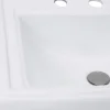 Nantucket Sinks 23-Inch Rectangular Drop-In Ceramic Vanity Sink for 8" Centers