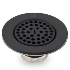 Nantucket Sinks 3-Inch Utility Sink Grid Drain | Matte Black