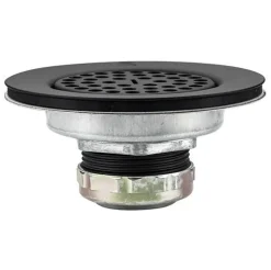 Nantucket Sinks 3-Inch Utility Sink Grid Drain | Matte Black