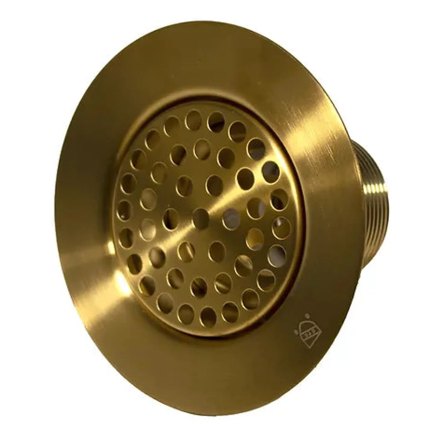 Nantucket Sinks 3-Inch Utility Sink Grid Drain | Brushed Satin Brass