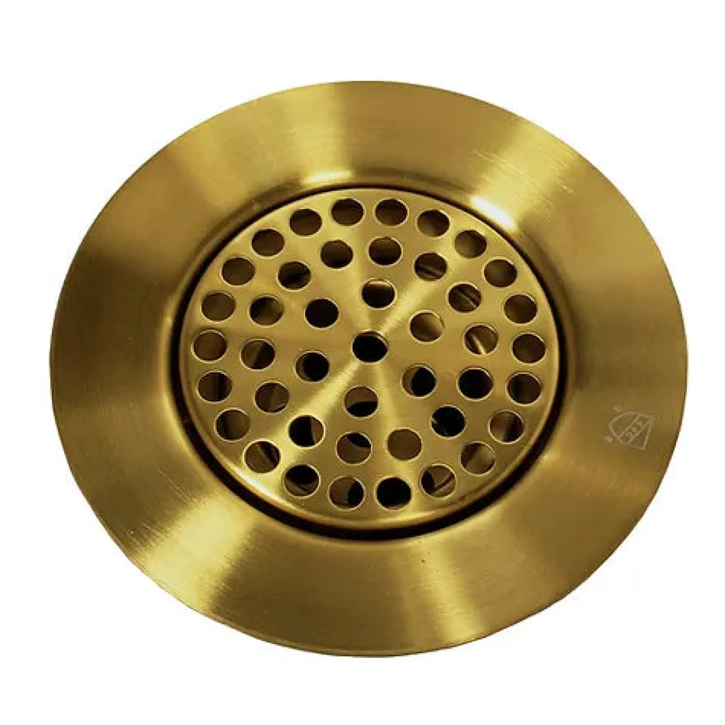 Nantucket Sinks 3-Inch Utility Sink Grid Drain | Brushed Satin Brass