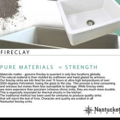 Nantucket Sinks 30" Italian Farmhouse Fireclay Sink Hyannis-30