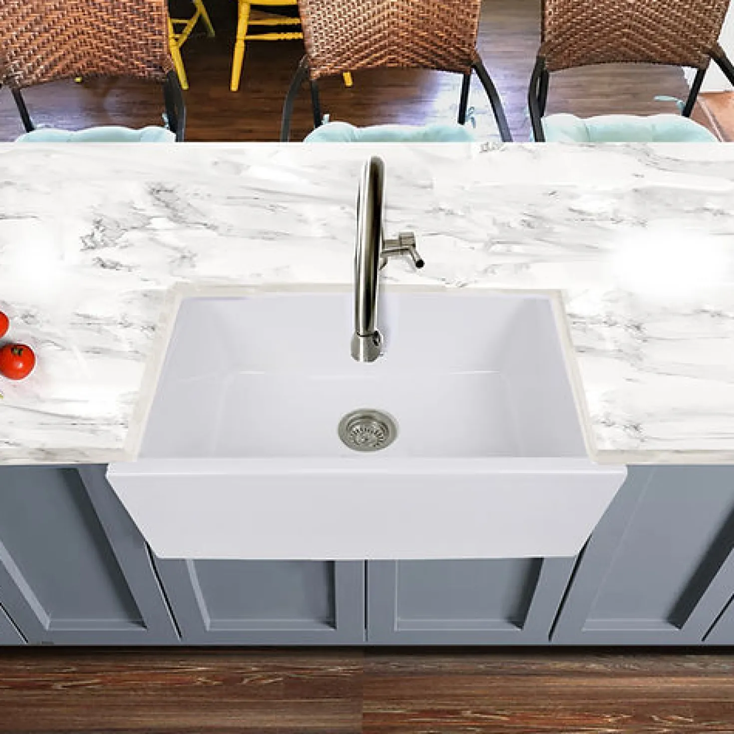 Nantucket Sinks 30" Italian Farmhouse Fireclay Sink Hyannis-30