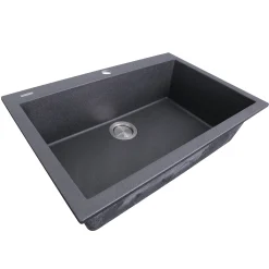 Nantucket Sinks Large Single Bowl Dual-Mount Granite Composite Sinks