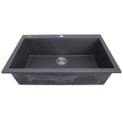 Nantucket Sinks Large Single Bowl Dual-Mount Granite Composite Sinks