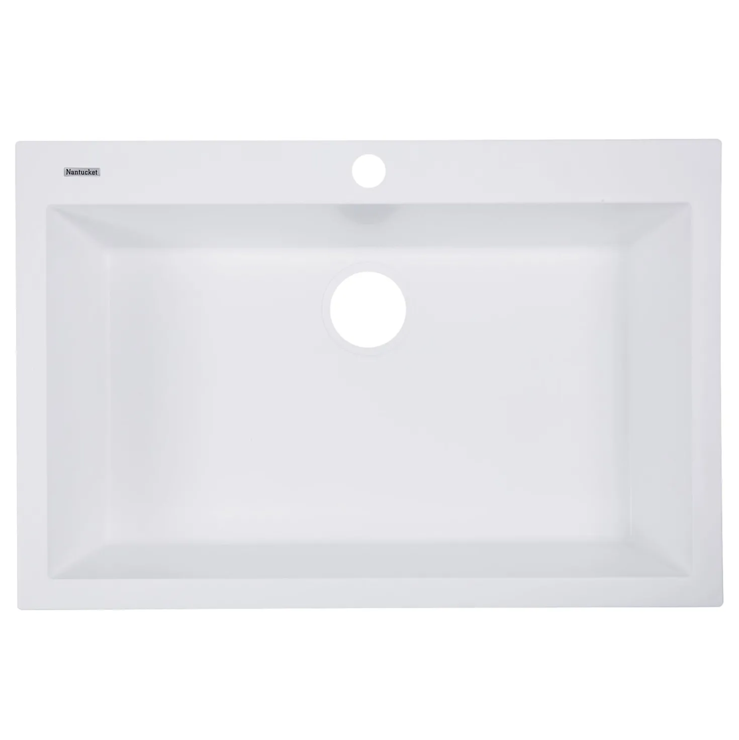 Nantucket Sinks Large Single Bowl Dual-Mount Granite Composite Sinks