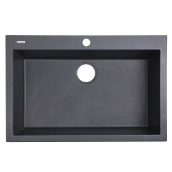 Nantucket Sinks Large Single Bowl Dual-Mount Granite Composite Sinks