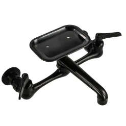 Nantucket Sinks Matte Black Wall Mount Utility Faucet with Soap Dish