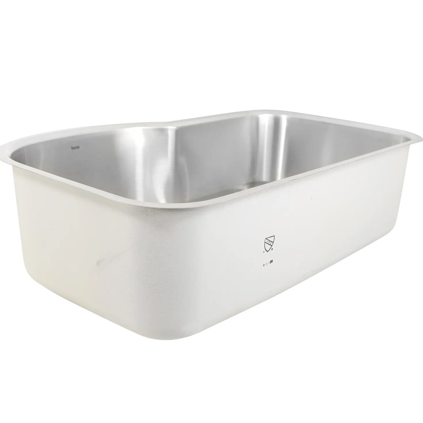 Nantucket Sinks MOBYXL-16 Single Bowl Oblong Undermount Stainless Steel Kitchen Sink, 16 Gauge