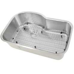 Nantucket Sinks MOBYXL-16 Single Bowl Oblong Undermount Stainless Steel Kitchen Sink, 16 Gauge