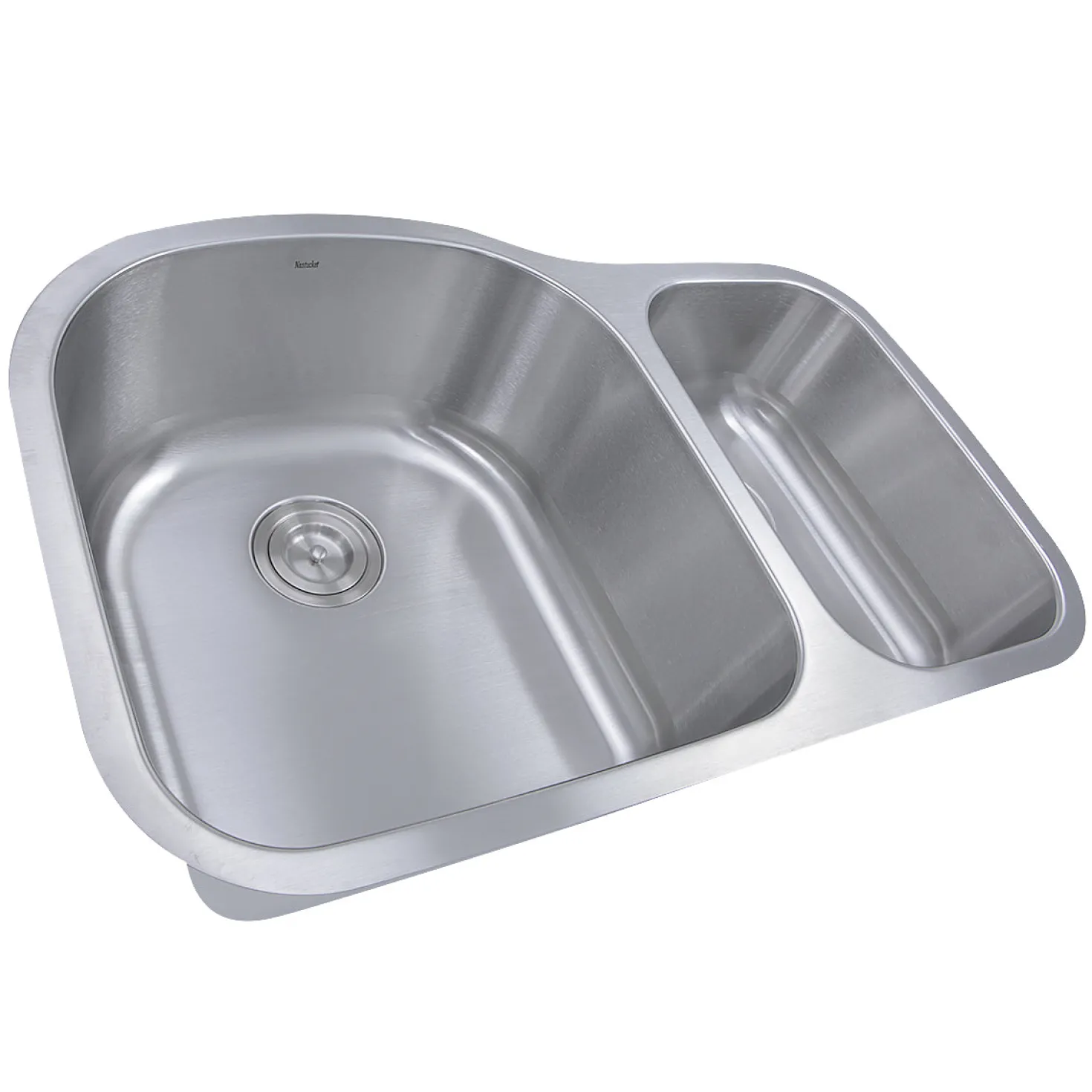 Nantucket Sinks NS3121-16 - 31.5" 70/30 Double Bowl Undermount Stainless Steel Kitchen Sink, 16 Gauge