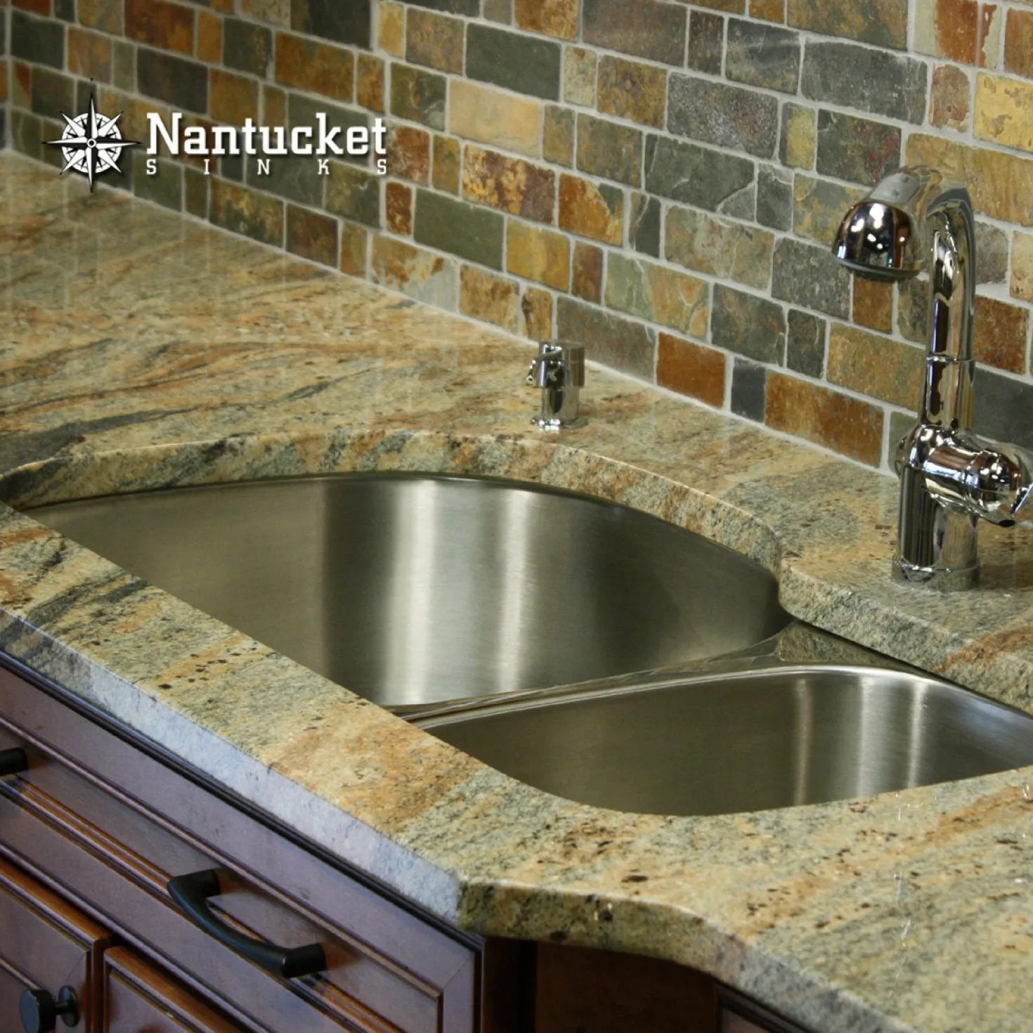 Nantucket Sinks NS3121-16 - 31.5" 70/30 Double Bowl Undermount Stainless Steel Kitchen Sink, 16 Gauge