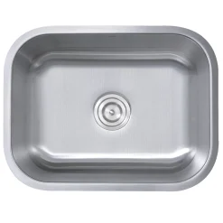 Nantucket Sinks NS09i-16 - 23" Small Rectangle Single Bowl Undermount Stainless Steel Kitchen Sink, 16 Gauge