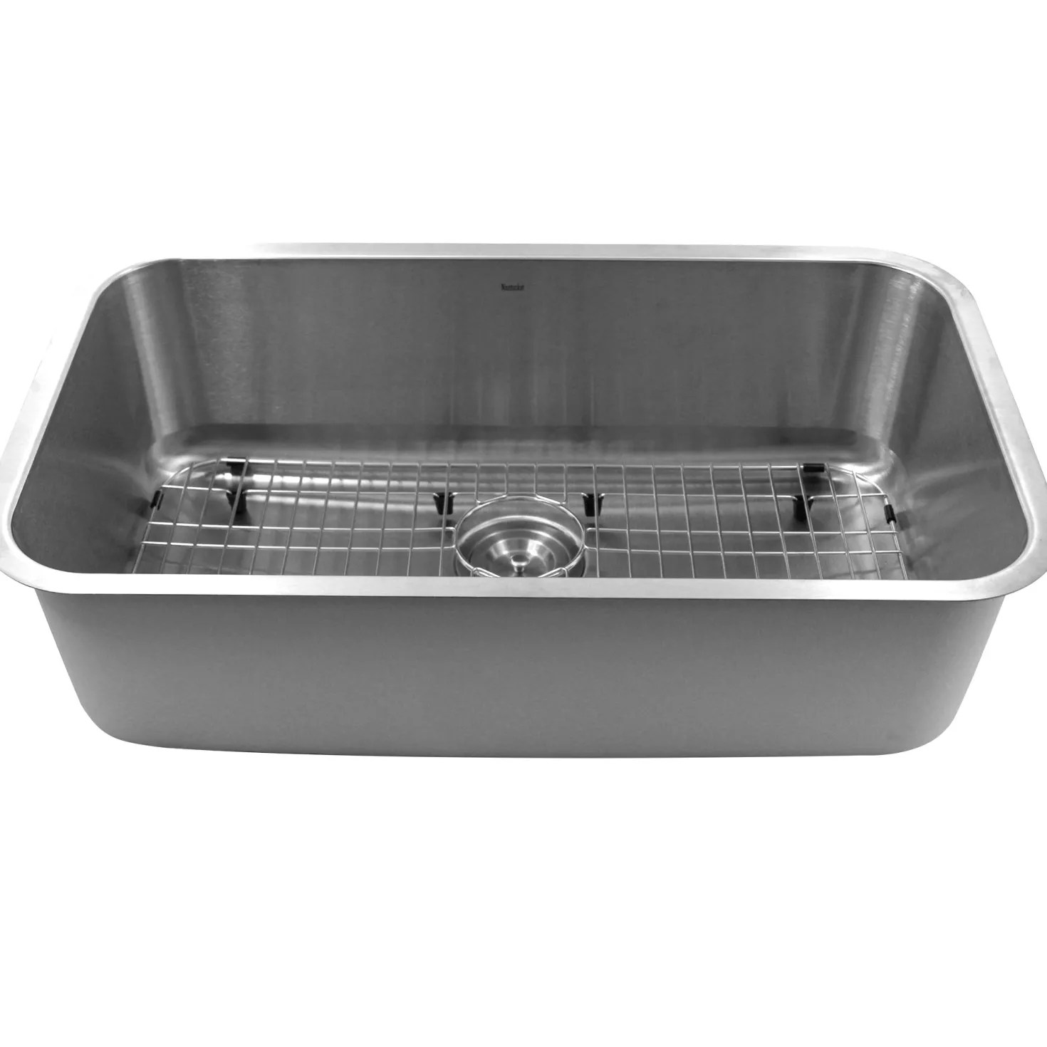 Nantucket Sinks NS3018-10-16 30" Large Rectangle Single Bowl Undermount Stainless Steel Kitchen Sink, 10" Deep