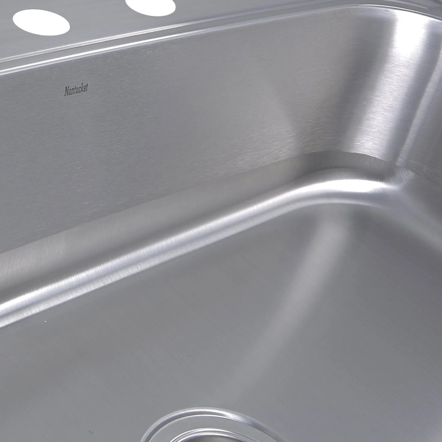 Nantucket Sinks NS3322-8 33" Large Rectangle Single Bowl 18 Gauge Stainless Steel Drop in Kitchen Sink