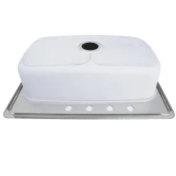 Nantucket Sinks NS3322-8 33" Large Rectangle Single Bowl 18 Gauge Stainless Steel Drop in Kitchen Sink
