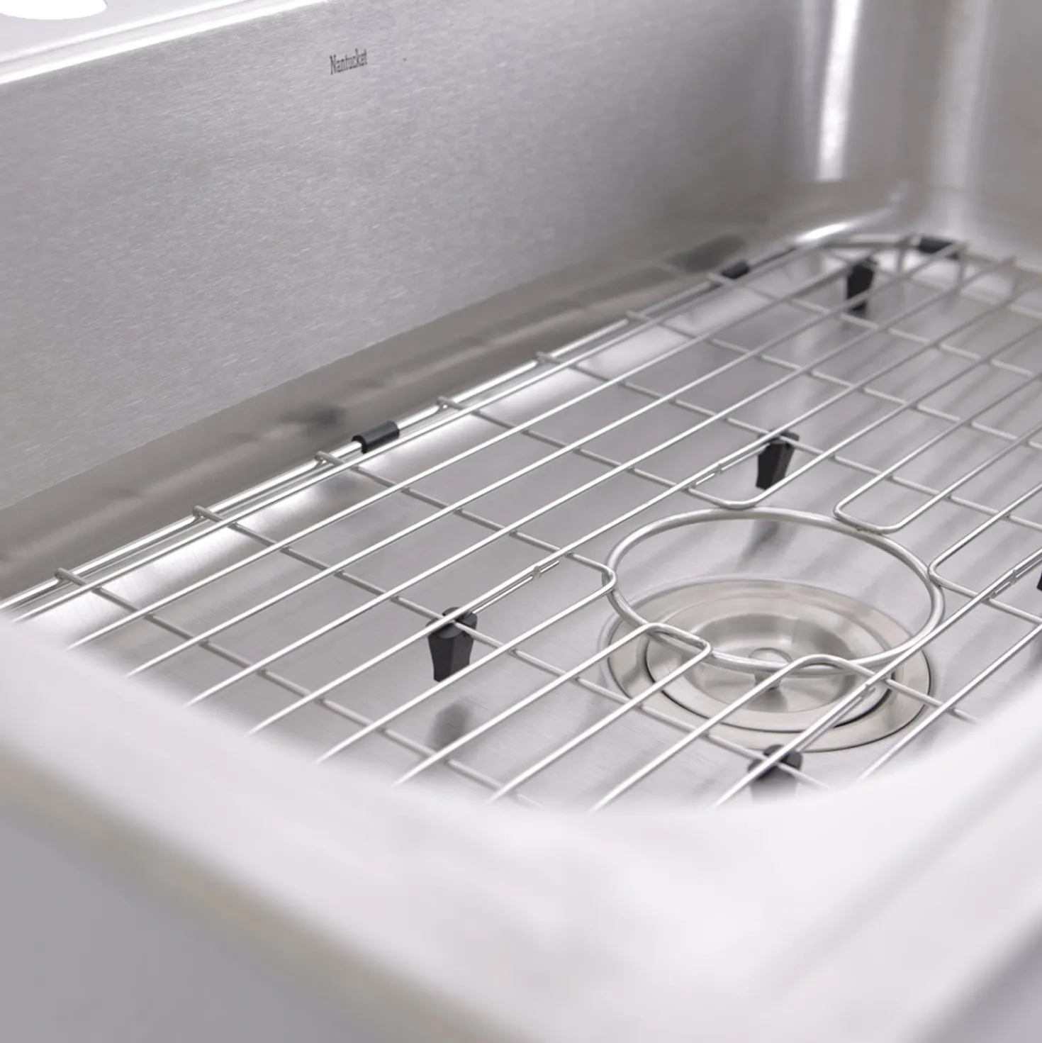Nantucket Sinks NS3322-8 33" Large Rectangle Single Bowl 18 Gauge Stainless Steel Drop in Kitchen Sink
