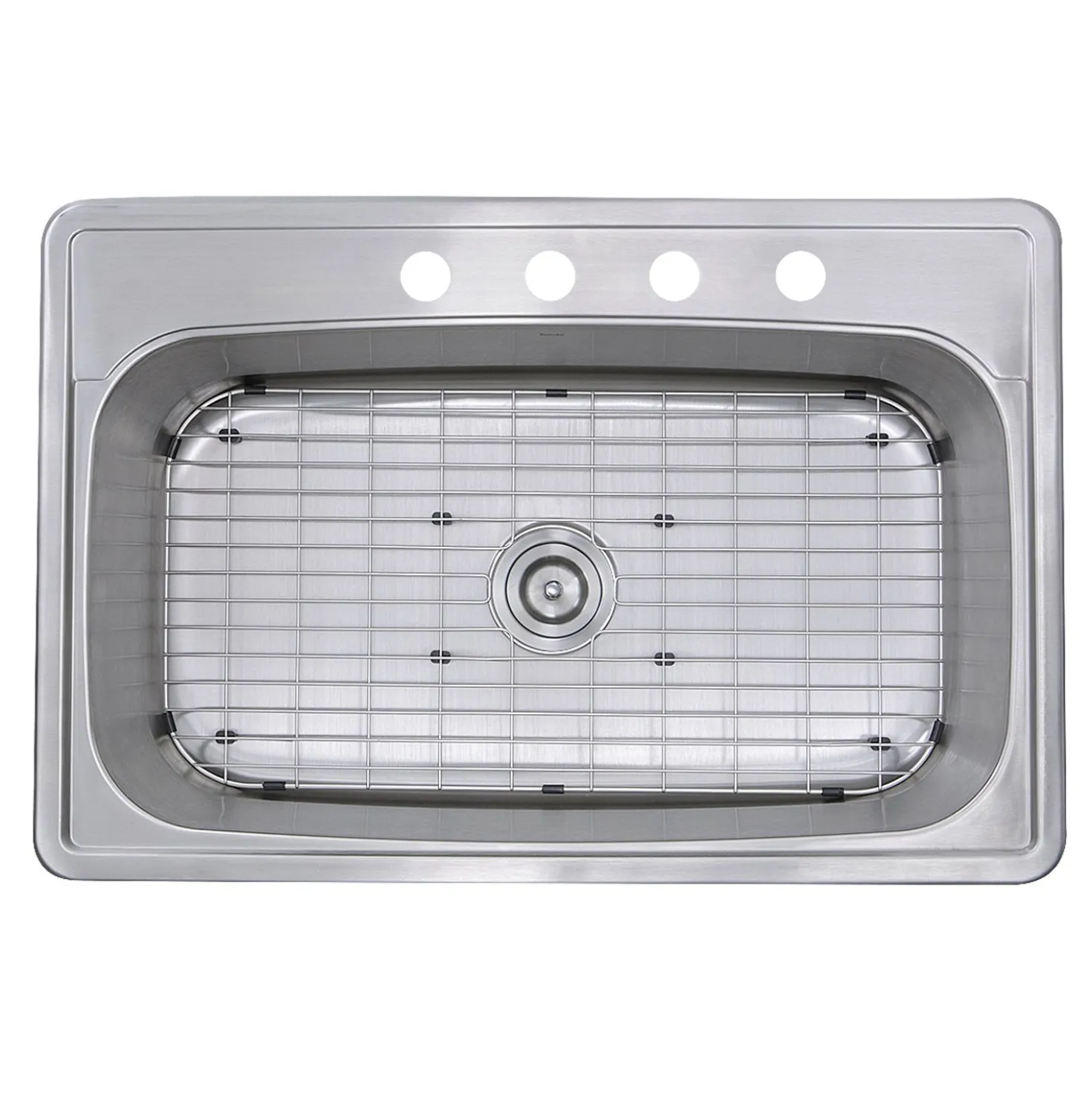 Nantucket Sinks NS3322-8 33" Large Rectangle Single Bowl 18 Gauge Stainless Steel Drop in Kitchen Sink