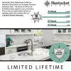 Nantucket Sinks OVS-OF 17.5-Inch x 13.75-Inch Hand Hammered Stainless Steel Oval Undermount Bathroom Sink with Overflow