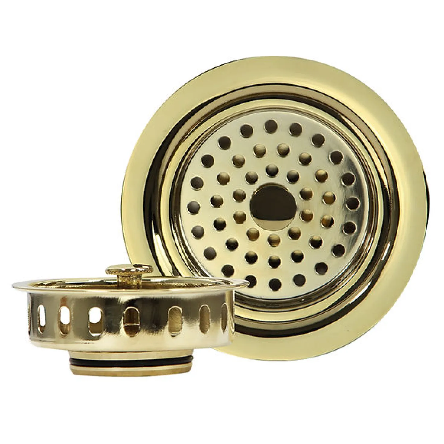 Nantucket Sinks Polished Brass 3.5-Inch Kitchen Sink Drain