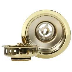 Nantucket Sinks Polished Brass 3.5-Inch Kitchen Sink Drain