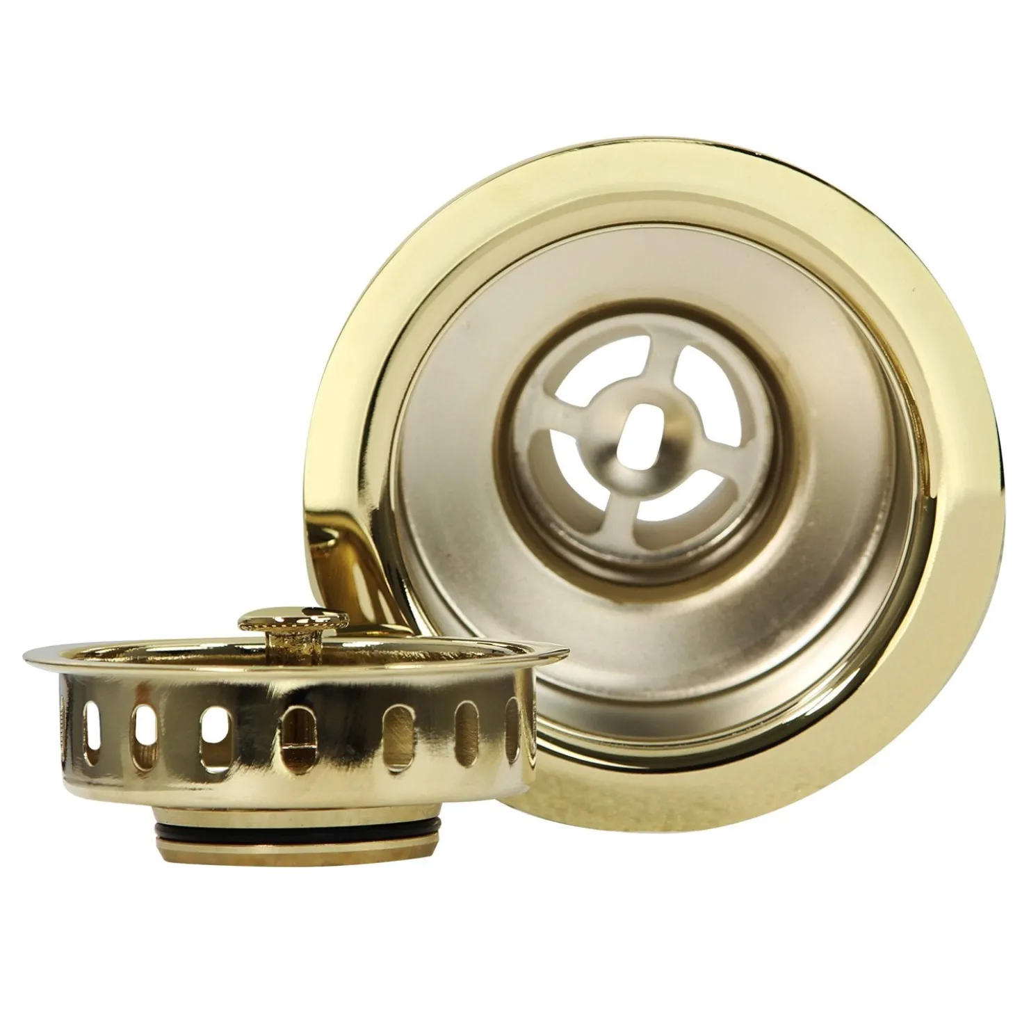 Nantucket Sinks Polished Brass 3.5-Inch Kitchen Sink Drain