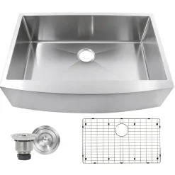 Nantucket Sinks 33" Pro Series Small Radius Farmhouse Apron Front Stainless Steel Sink