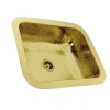 Nantucket Sinks REB 17.5" x 14.5" Hammered Brass Rectangle Undermount Bar Sink