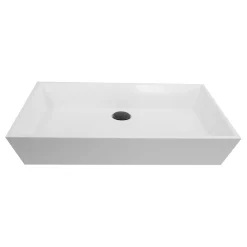 Nantucket Sinks Rectangle White Glacier Stone Sink NS-GSTR24
