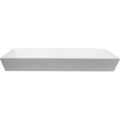 Nantucket Sinks Rectangle White Glacier Stone Sink NS-GSTR36