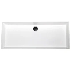 Nantucket Sinks Rectangle White Glacier Stone Sink NS-GSTR36