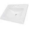 Nantucket Sinks 23" Rectangular Drop-In Vanity Sink for 4" Spread Faucet