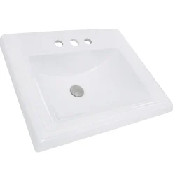Nantucket Sinks 23" Rectangular Drop-In Vanity Sink for 4" Spread Faucet