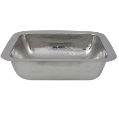 Nantucket Sinks RES - 17.5" Hammered Stainless Steel Rectangle Bar Sink