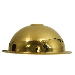 Nantucket Sinks ROB - 13-Inch Hand Hammered Brass Round Undermount Bar Sink