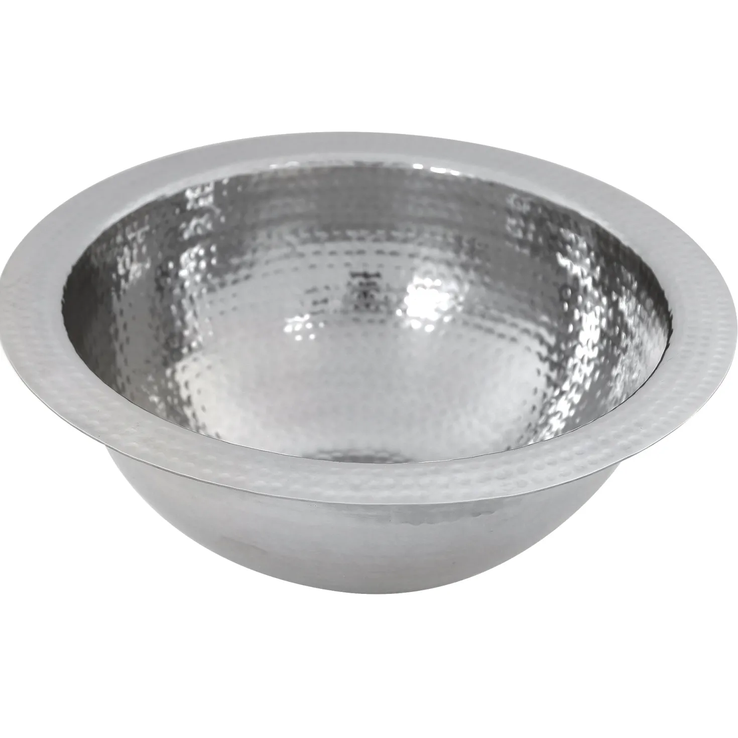 Nantucket Sinks ROS 13" Hand Hammered Stainless Steel Round Bar Sink
