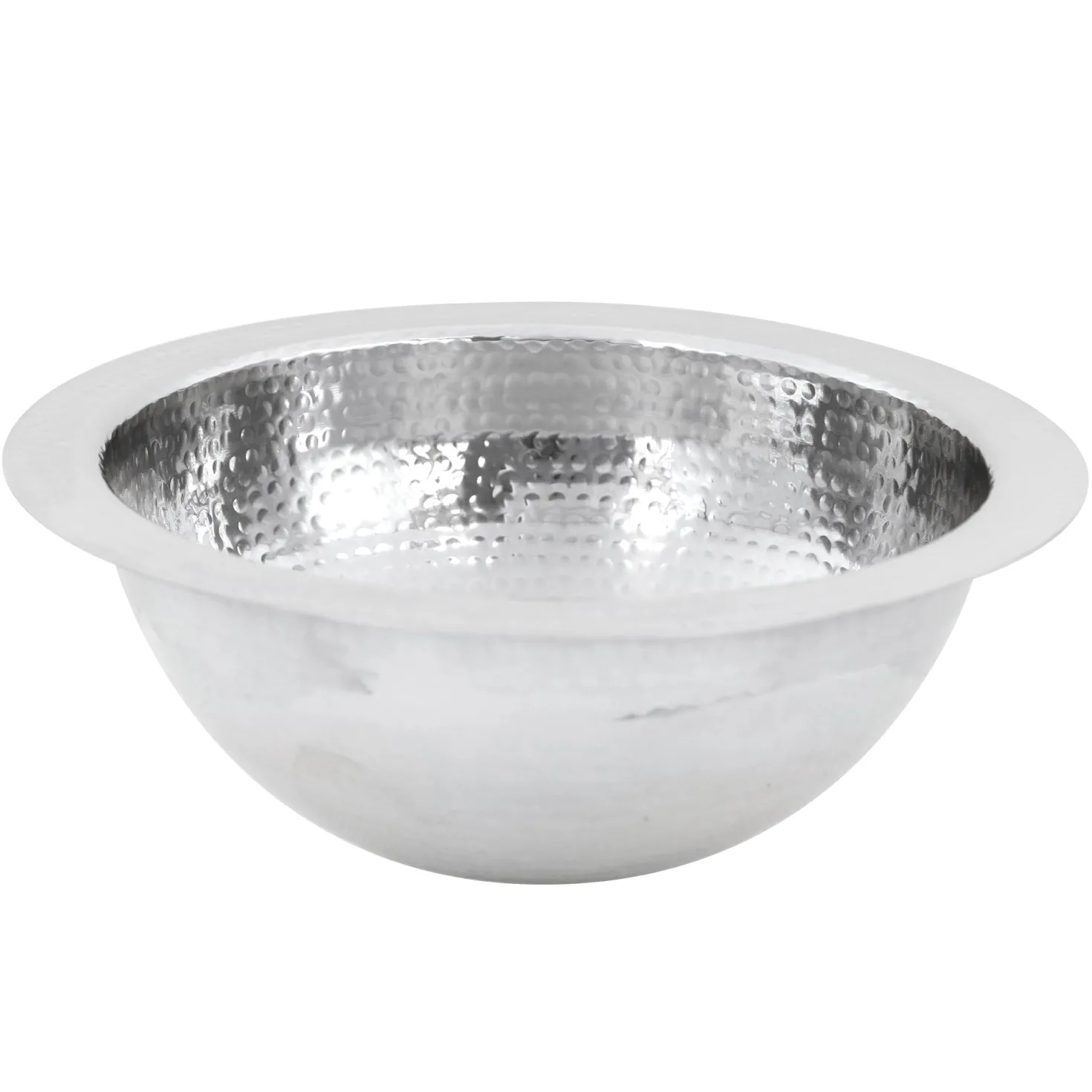 Nantucket Sinks ROS 13" Hand Hammered Stainless Steel Round Bar Sink