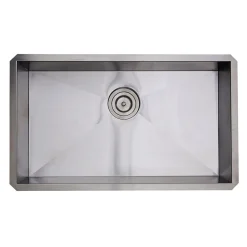 Nantucket Sinks 30" Single Bowl Zero Radius ADA Stainless Steel Kitchen Sink