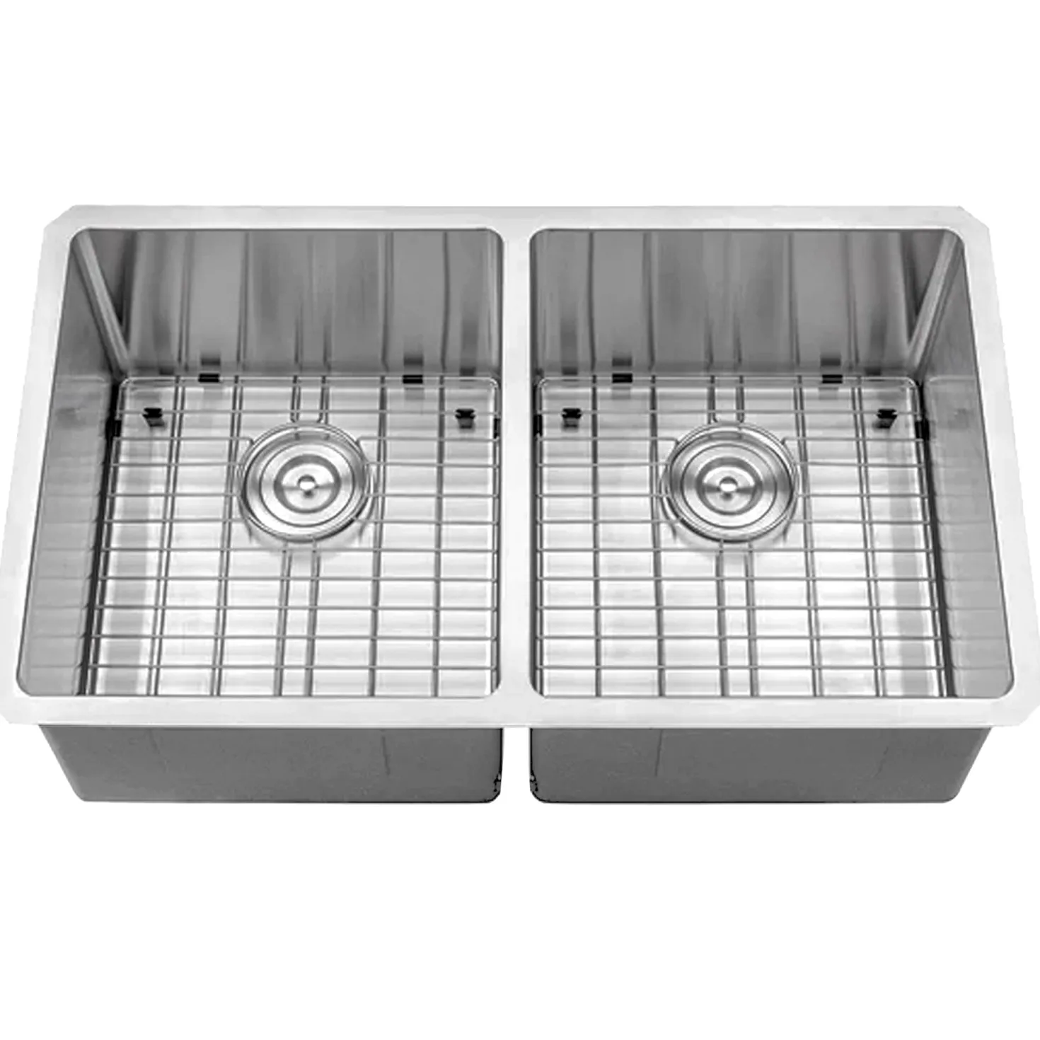 Nantucket Sinks Small Radius Undermount Double Bowl Stainless Sink