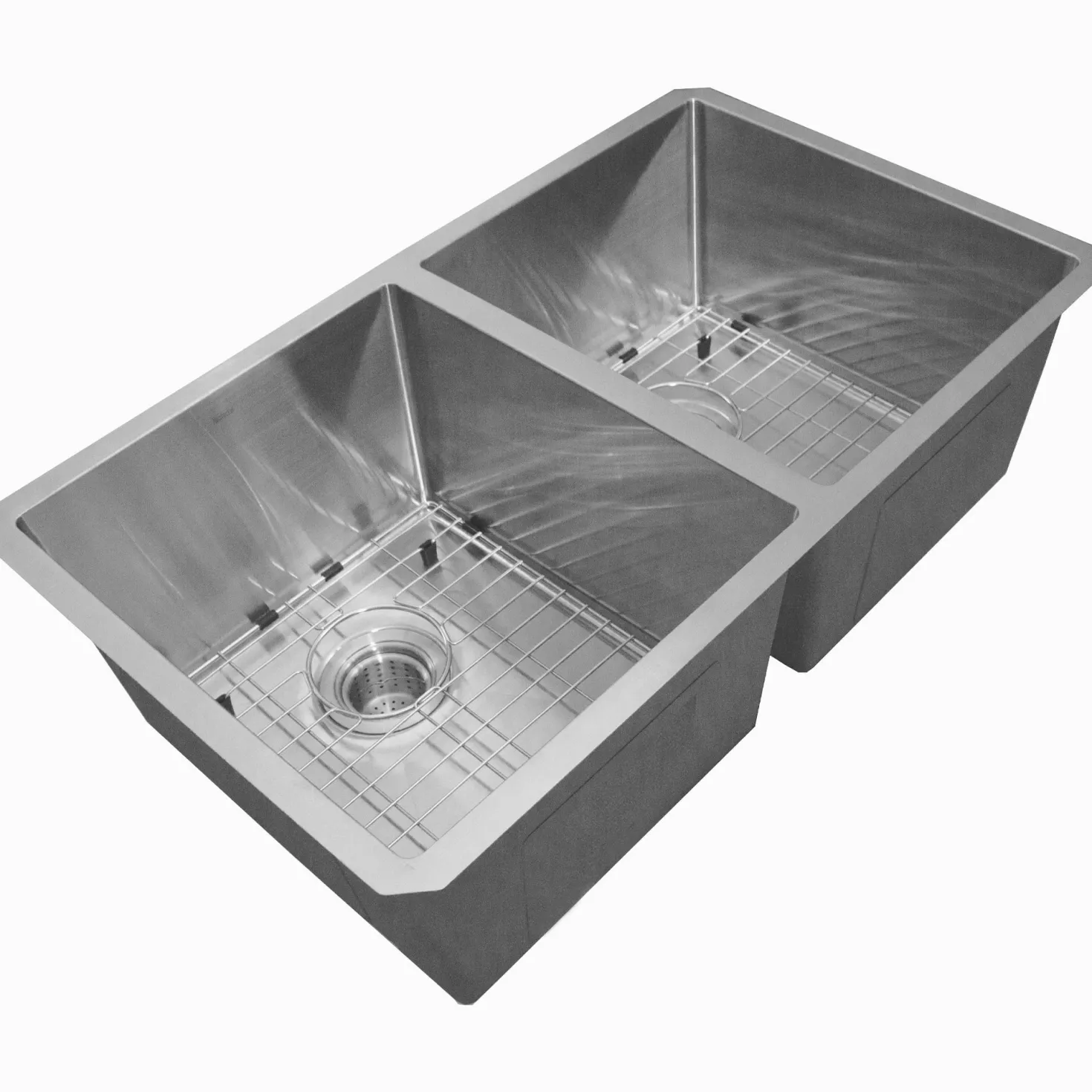 Nantucket Sinks Small Radius Undermount Double Bowl Stainless Sink