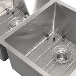 Nantucket Sinks Small Radius Undermount Double Bowl Stainless Sink
