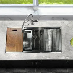Nantucket Sinks 42" Small Radius Undermount Workstation Kitchen Sink