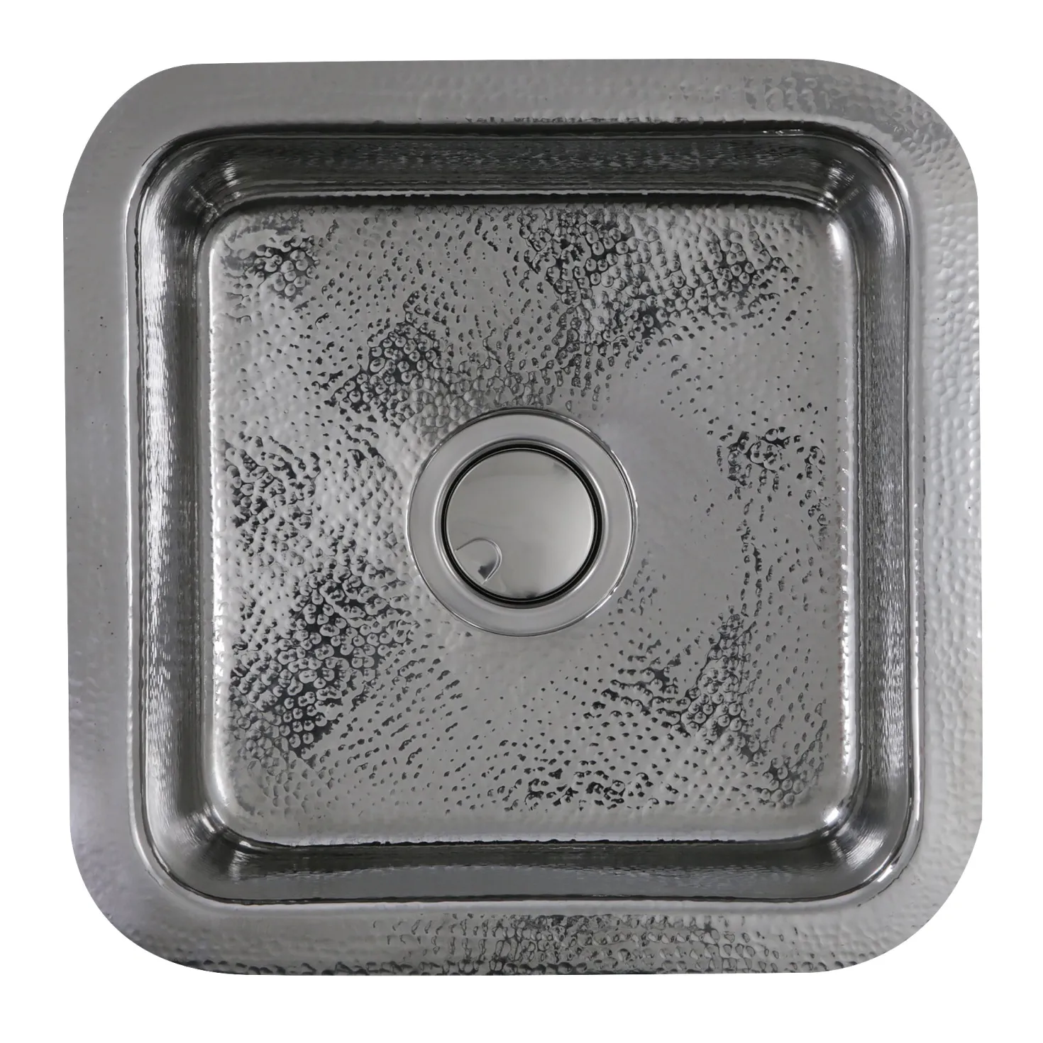 Nantucket Sinks SQRS-7 16.5" Square Hammered Stainless Bar Sink