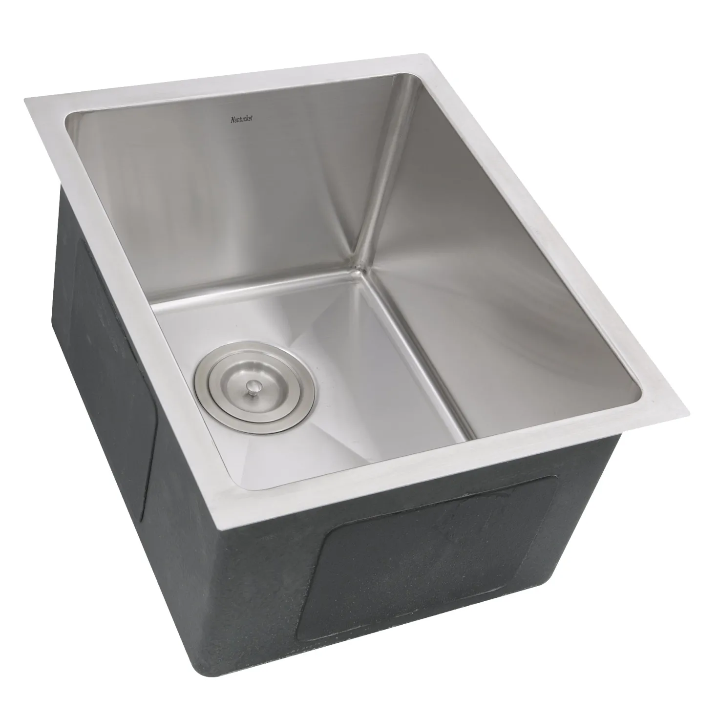 Nantucket Sinks SR1815 - 15" Pro Series Rectangle Undermount Small Radius Stainless Steel Bar/Prep Sink