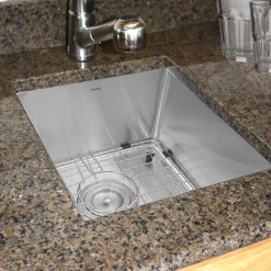 Nantucket Sinks SR1815 - 15" Pro Series Rectangle Undermount Small Radius Stainless Steel Bar/Prep Sink