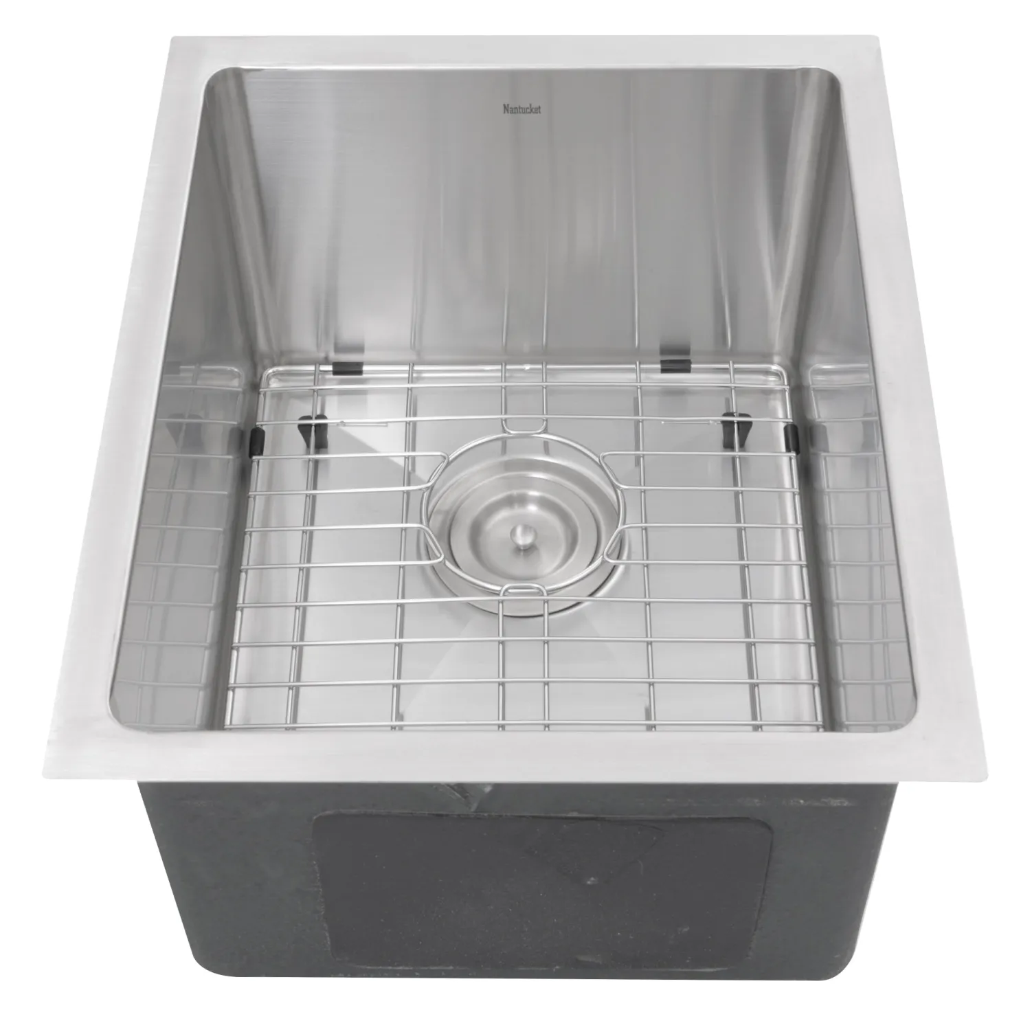 Nantucket Sinks SR1815 - 15" Pro Series Rectangle Undermount Small Radius Stainless Steel Bar/Prep Sink