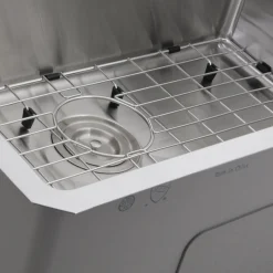 Nantucket Sinks SR3018 - Pro Series Rectangle Single Bowl Undermount Small Radius Corners Stainless Steel Kitchen Sink, 16 Gauge